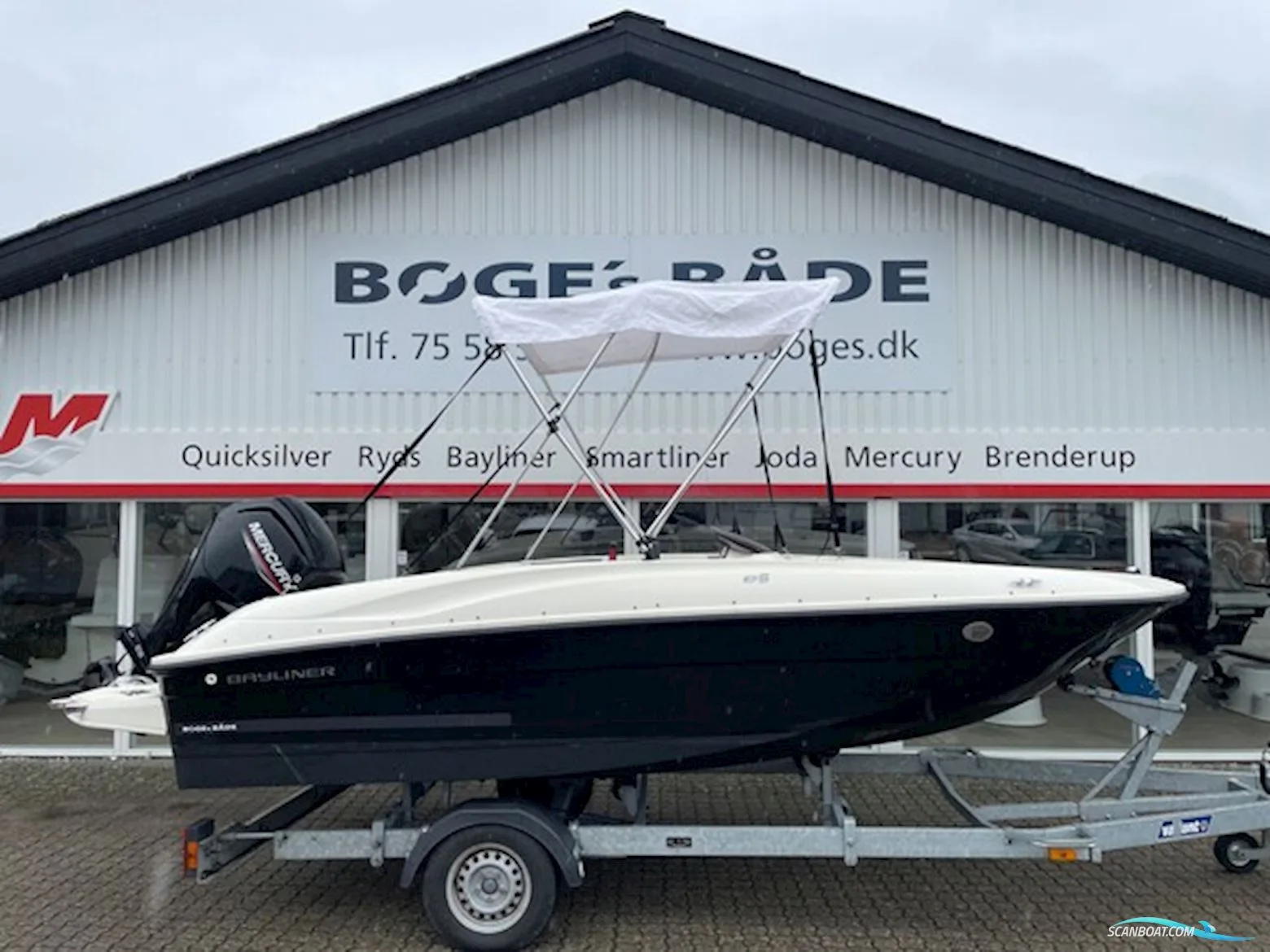Bayliner E5 Element Med Mercury F80 Elpt Efi og Variant Ocean 1350 kg Trailer usato - foto 1