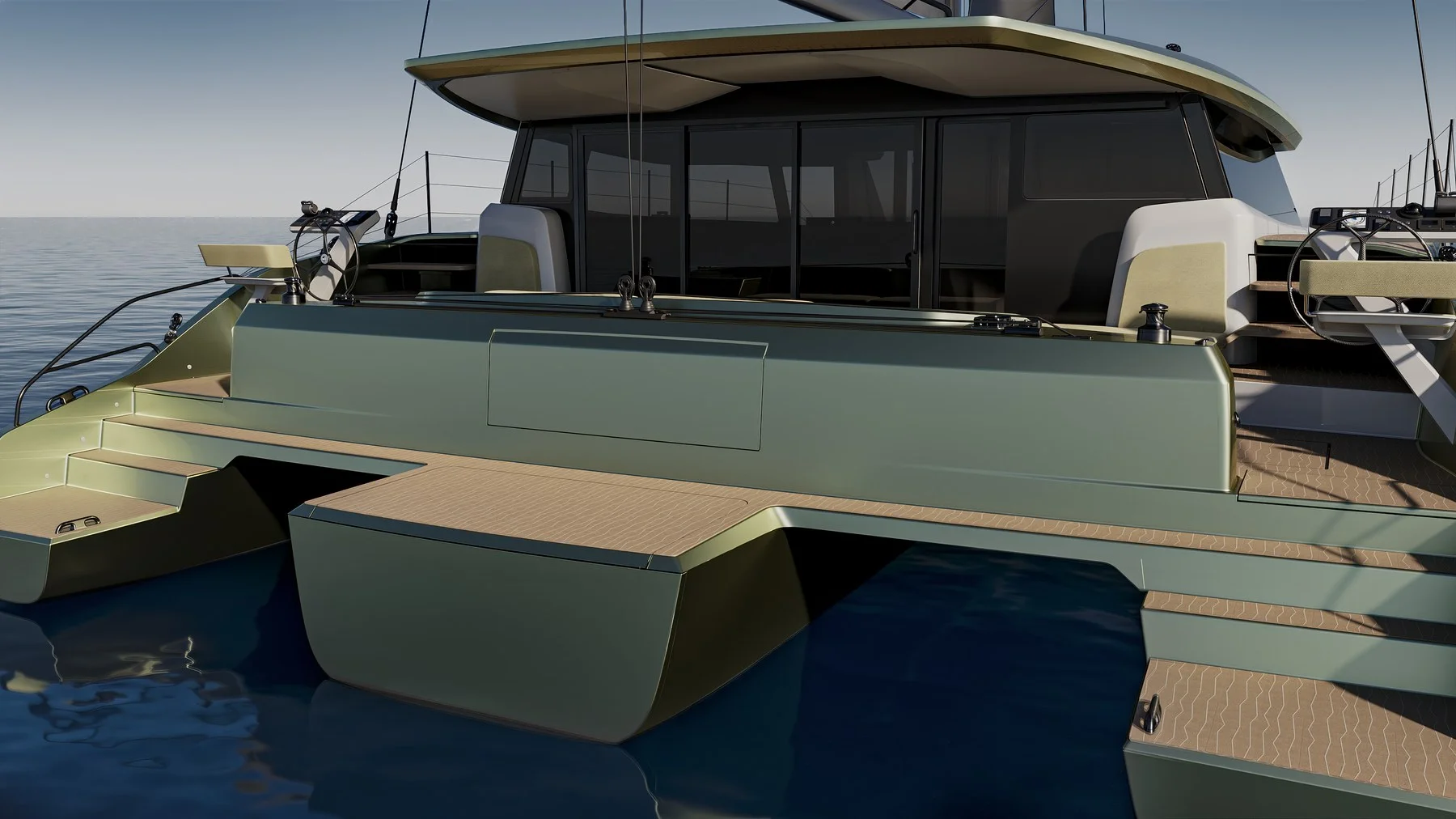 VMG 53 aft platform and saloon entrance