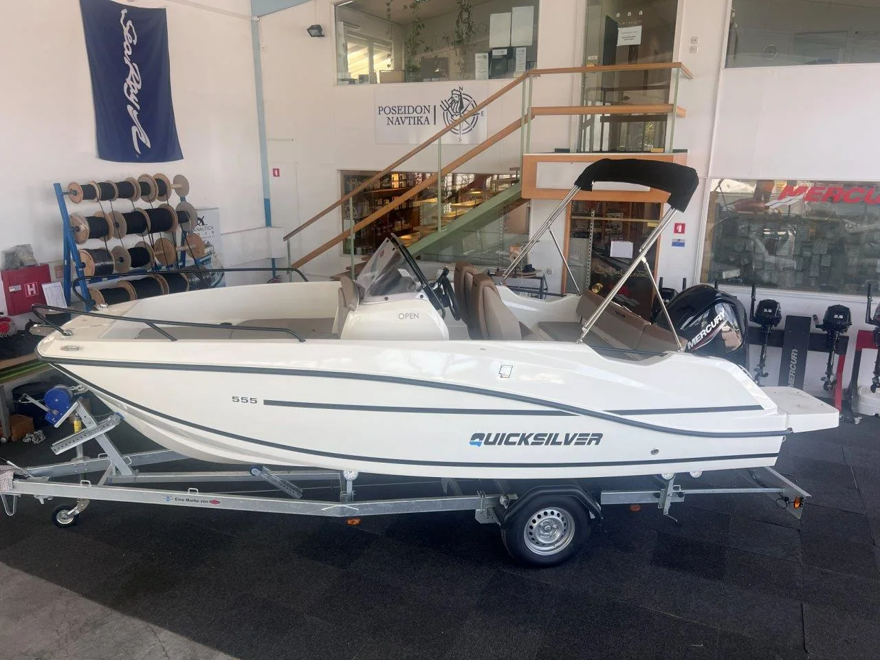 Quicksilver 555 Open + Trailer used - photo 1