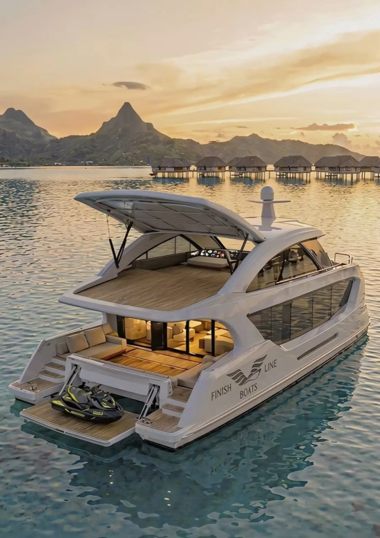 Finish Line Hybrid Zero Diesel Emission Ocean Catamaran used - photo 1