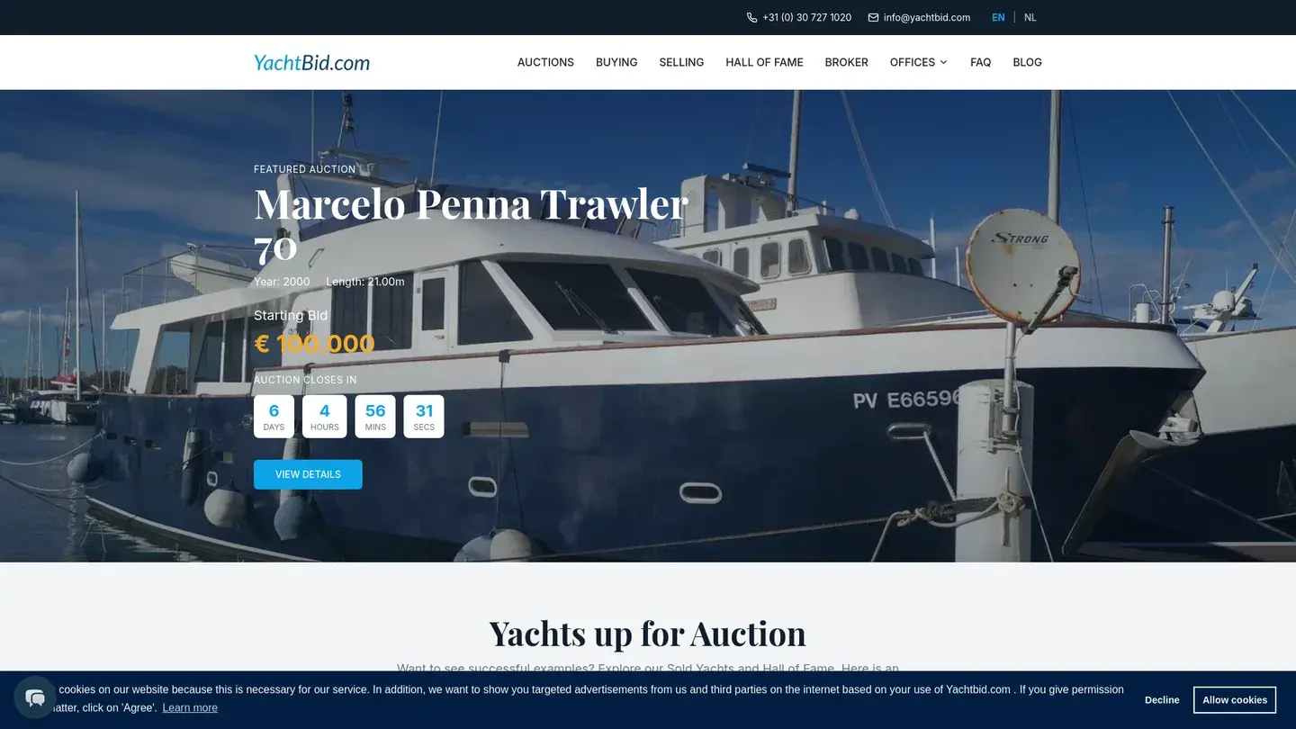 Seafinn 80 Anya aux enchères, bien au-delà de la mise à prix